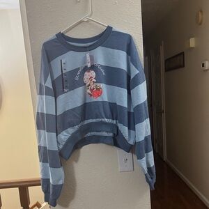 Blue Striped Women's Sweatshirt